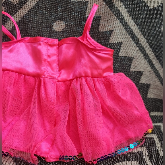 Build A Bear Build-A-Bear BABW Pink Dress Multi Color Sequins Bodice Tulle Skirt - Picture 8 of 11